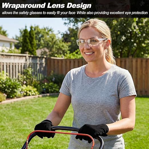Salfboy Clear Safety Glasses ANSI Z87.1 Scratch Resistant Eye Protection