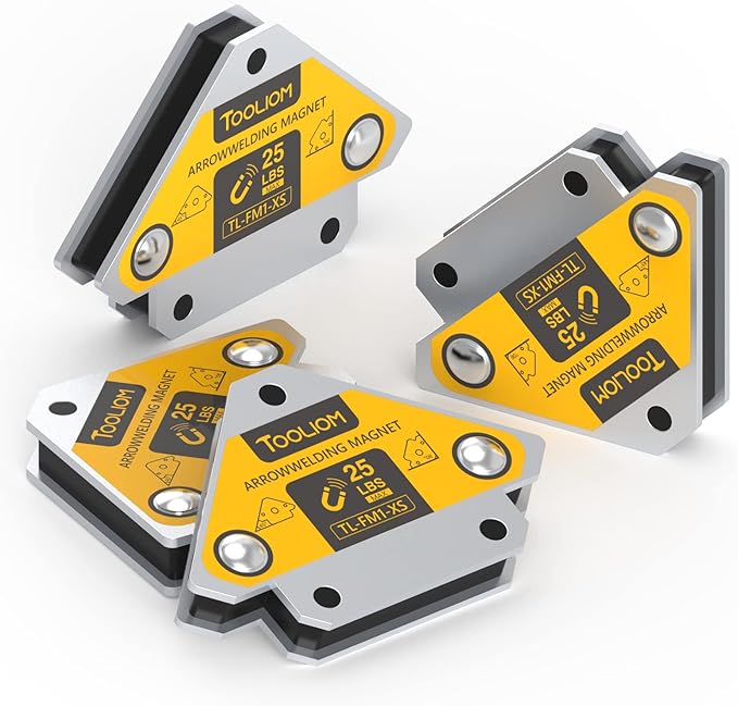TOOLIOM Arrow Welding Magnets 4pcs – 25 LB Strong Hold