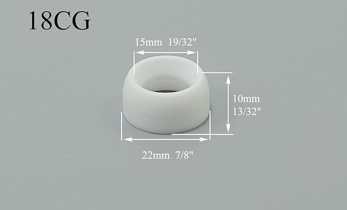 RIVERWELD TIG Gas Lens Insulator Cup Gasket Kit (8pcs)
