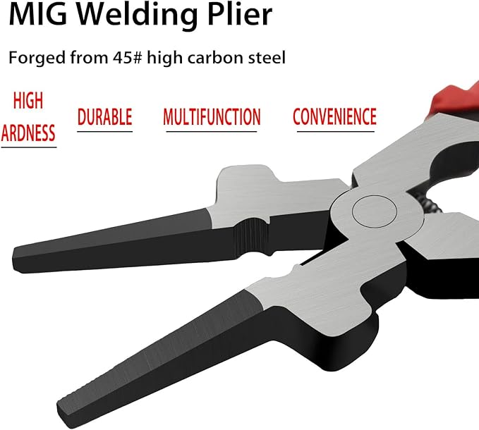 8" MIG Welding Pliers with Insulated Handle | Multifunction Carbon Steel