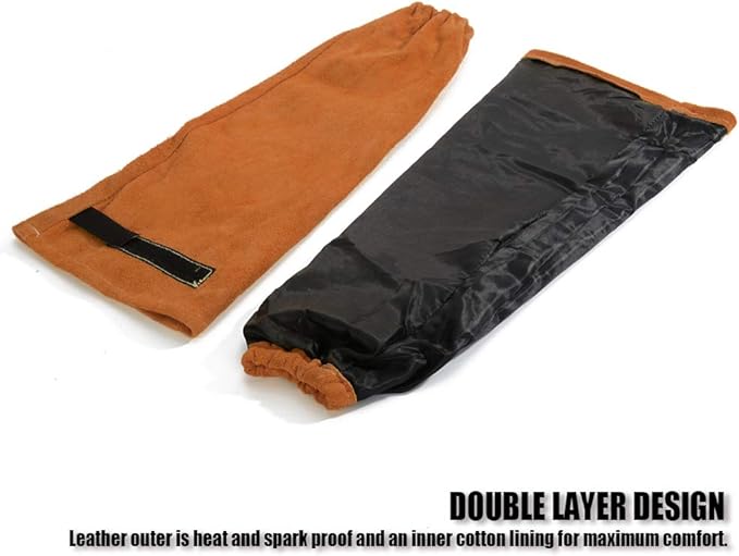 Leather Welding Work Sleeves for Men & Women