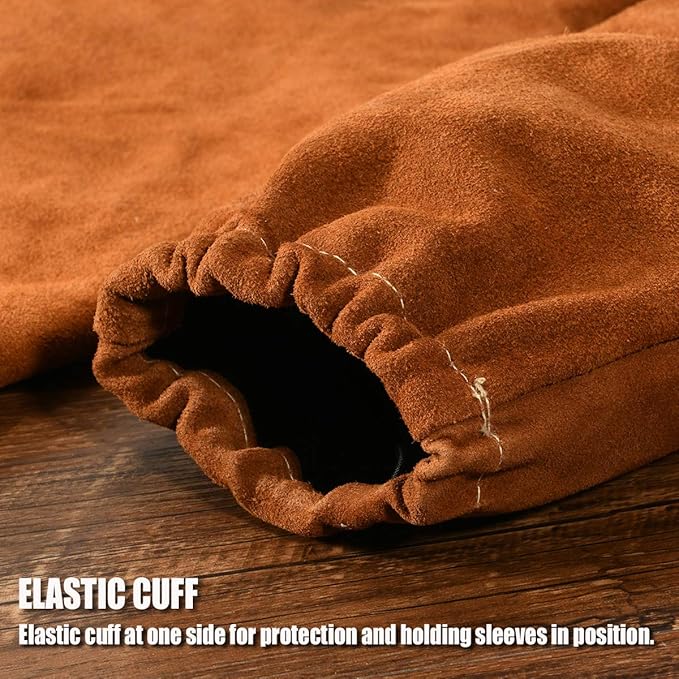 Leather Welding Work Sleeves for Men & Women