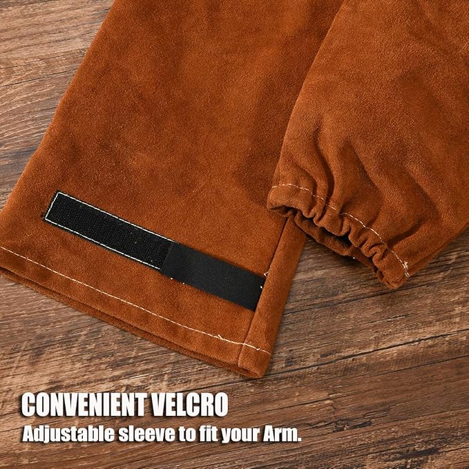 Leather Welding Work Sleeves for Men & Women