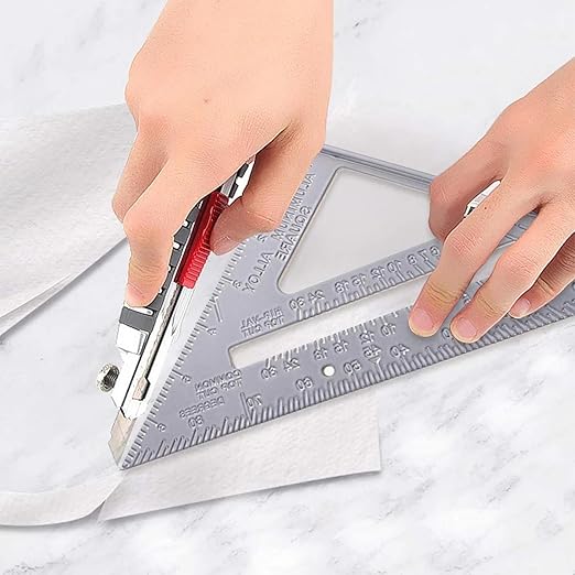 ALLWIN 12" Aluminum Rafter Square with Double-Sided Engraved Scales