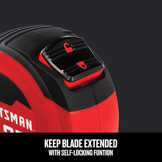 CRAFTSMAN 25-Ft Self-Locking Tape Measure with Fraction Markings (CMHT37225)