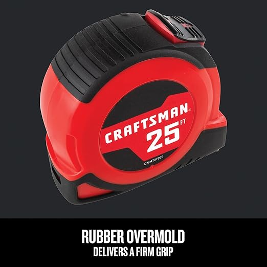 CRAFTSMAN 25-Ft Self-Locking Tape Measure with Fraction Markings (CMHT37225)