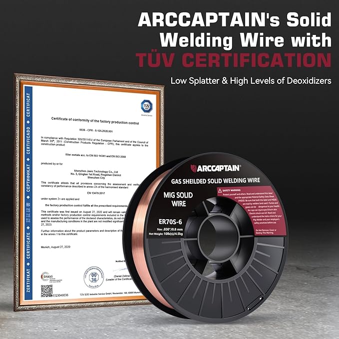 ARCCAPTAIN ER70S-6 MIG Welding Wire .030" 10lb Spool | Carbon Steel