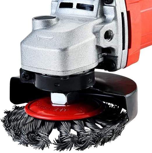 WENORA 4" Twist Knotted Wire Wheel Brush for Angle Grinder