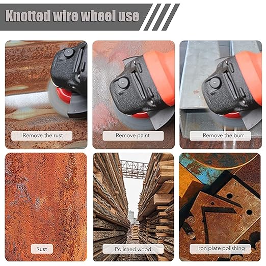 WENORA 4" Twist Knotted Wire Wheel Brush for Angle Grinder
