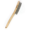 MAXMAN Heavy Duty Stainless Steel Wire Brush with 14" Beech Handle
